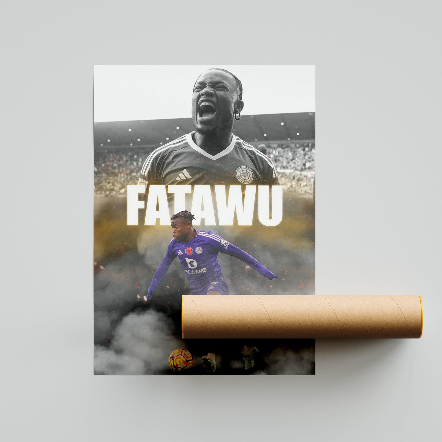 Abdul Fatawu Leicester City Football Poster