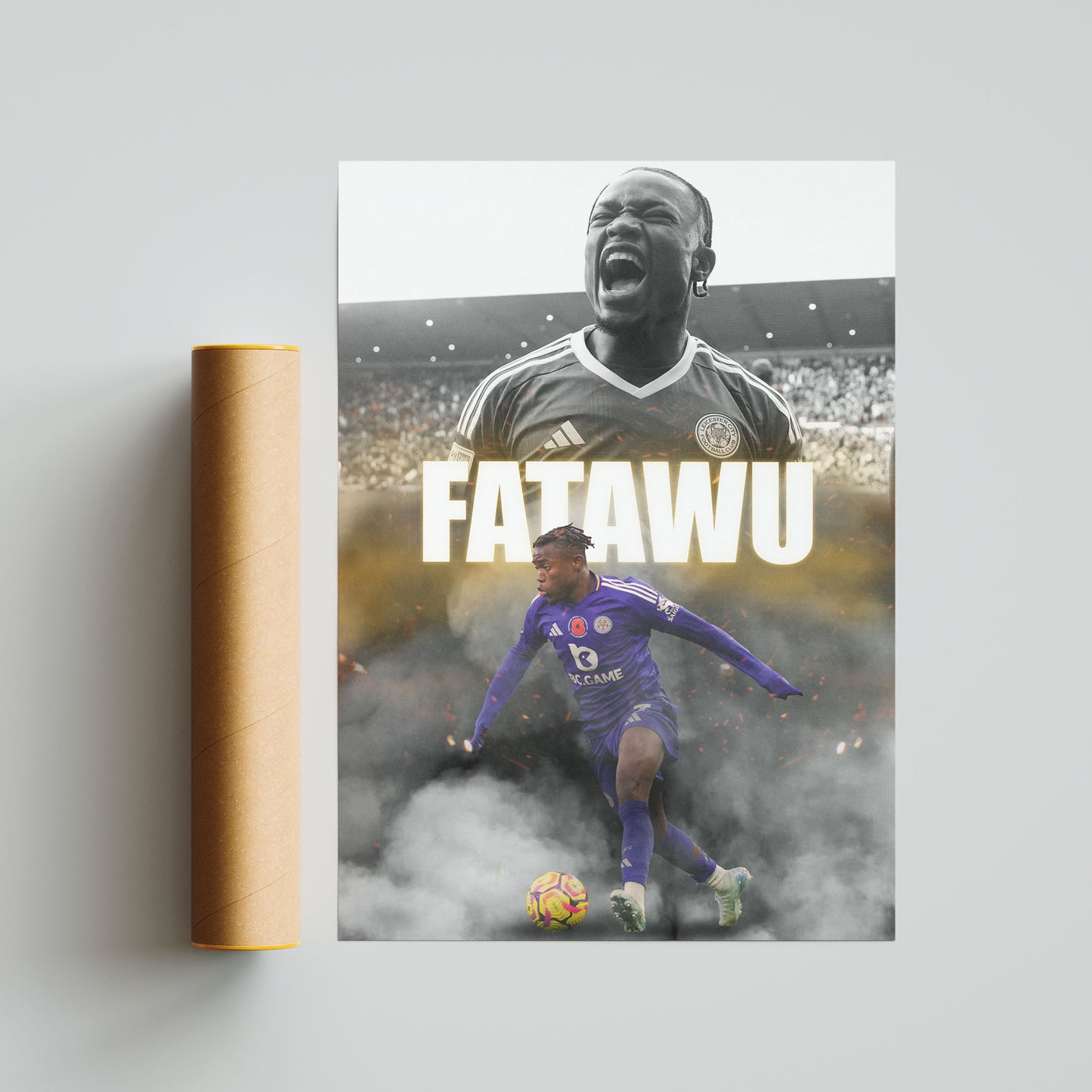 Abdul Fatawu Leicester City Football Poster