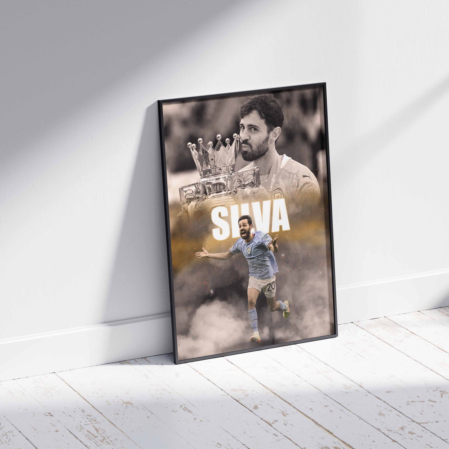 Bernardo Silva Man City Football Poster - FootballCorner