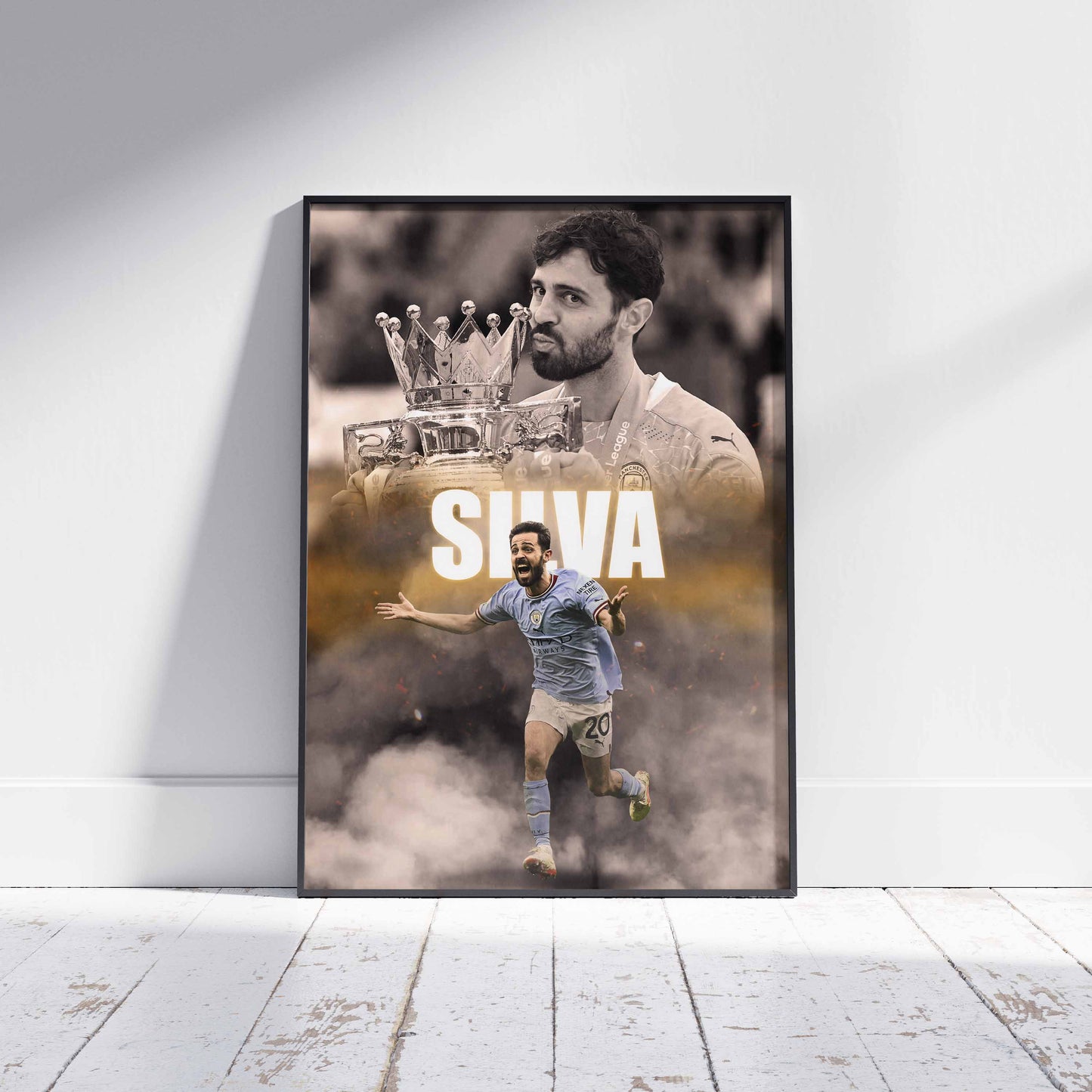 Bernardo Silva Man City Football Poster - FootballCorner
