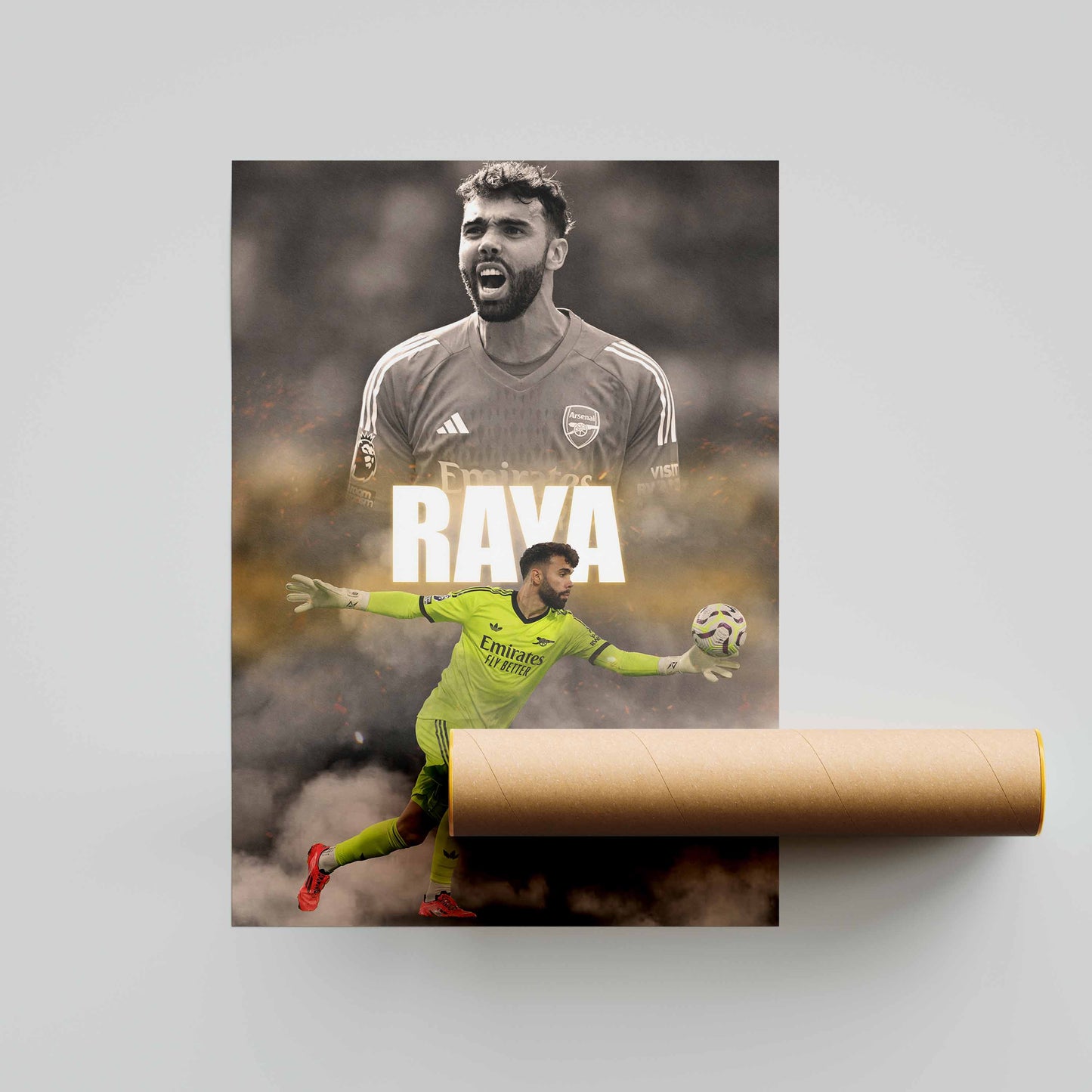 David Raya Arsenal Football Poster - FootballCorner