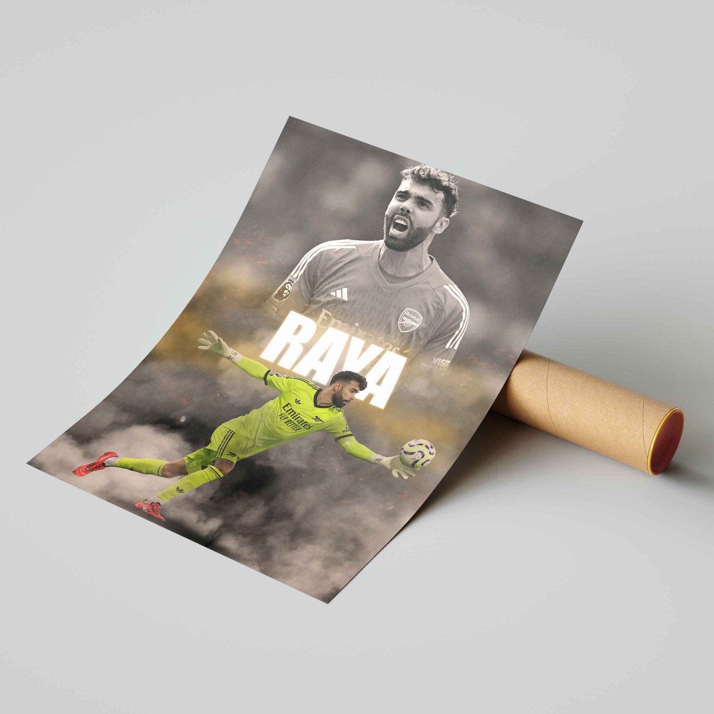 David Raya Arsenal Football Poster - FootballCorner