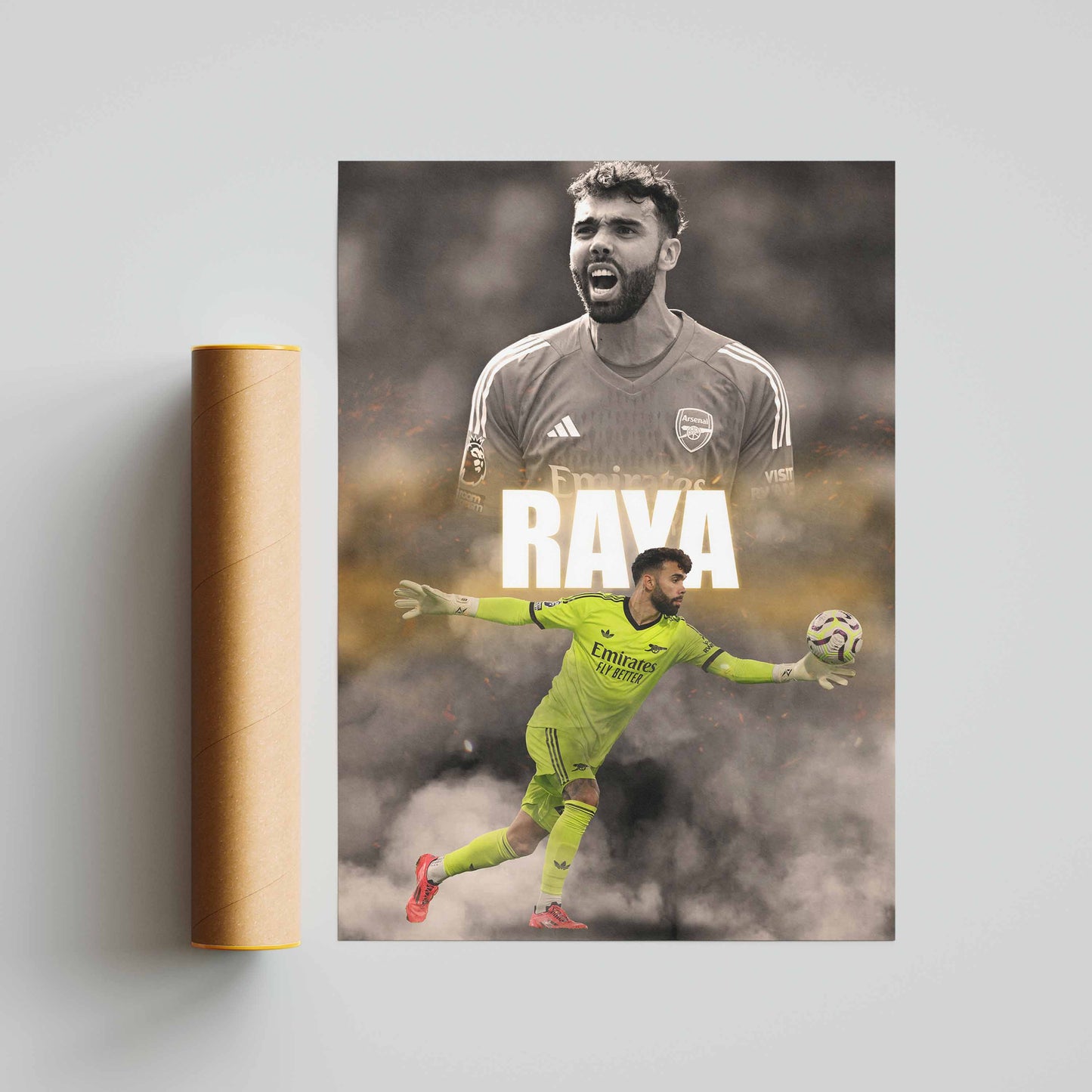 David Raya Arsenal Football Poster - FootballCorner