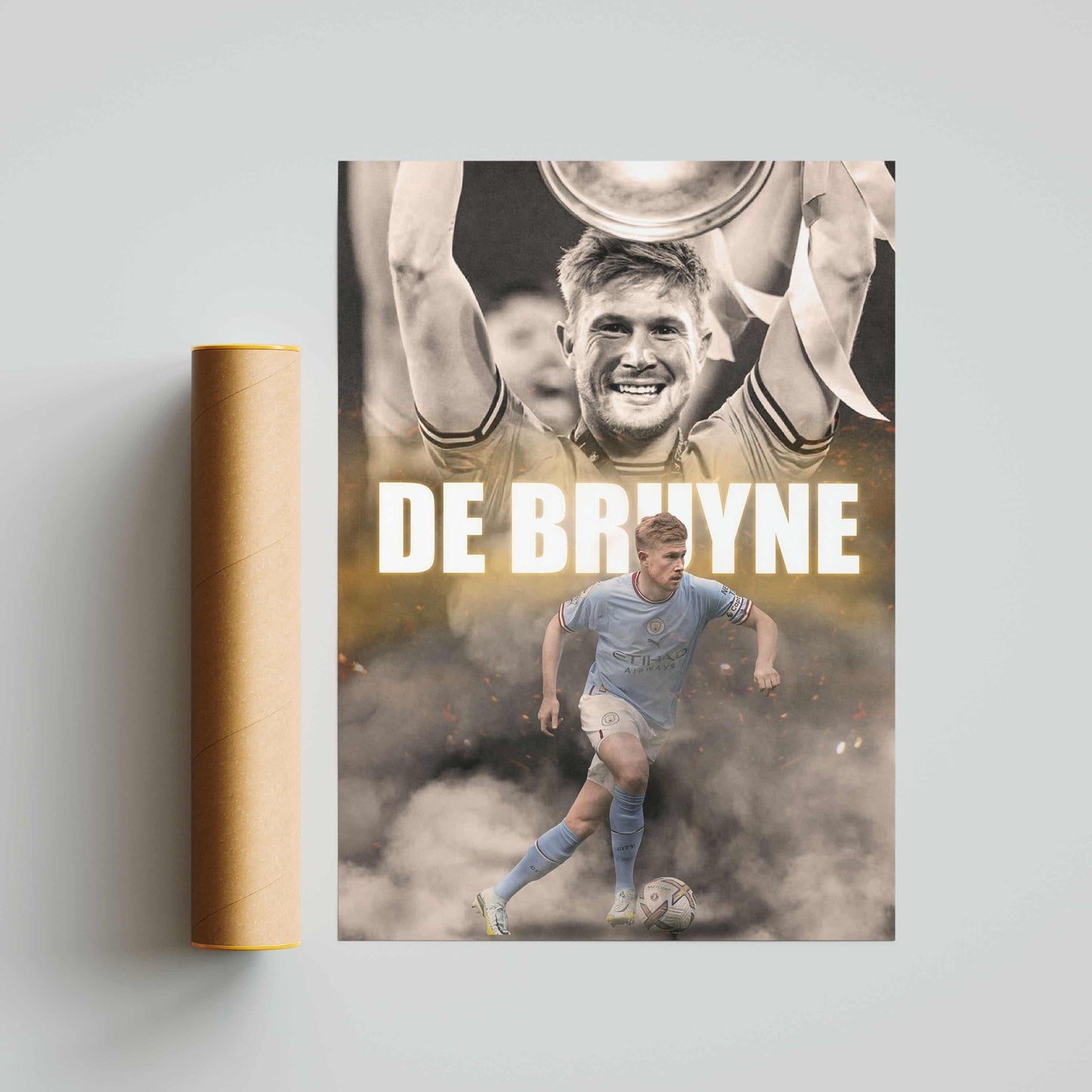 Kevin De Bruyne Man City Football Poster - FootballCorner