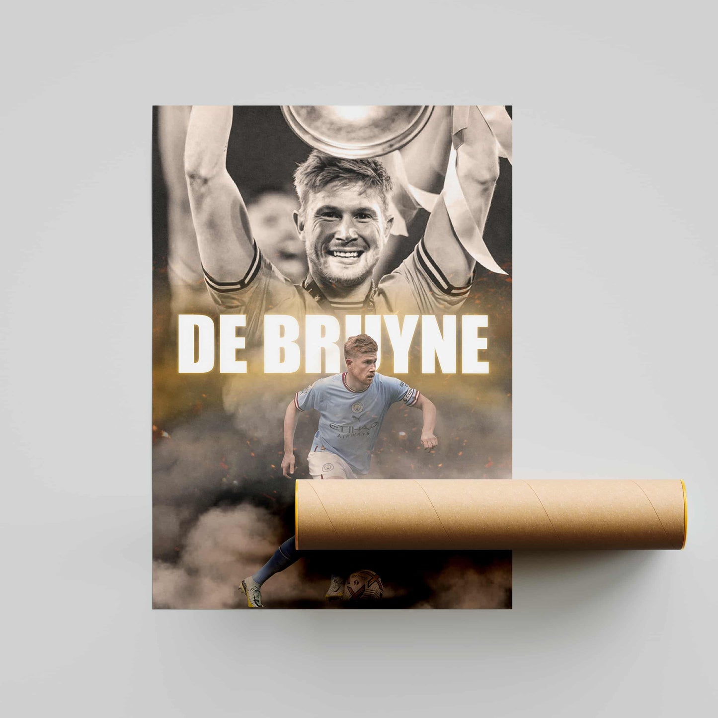 Kevin De Bruyne Man City Football Poster - FootballCorner
