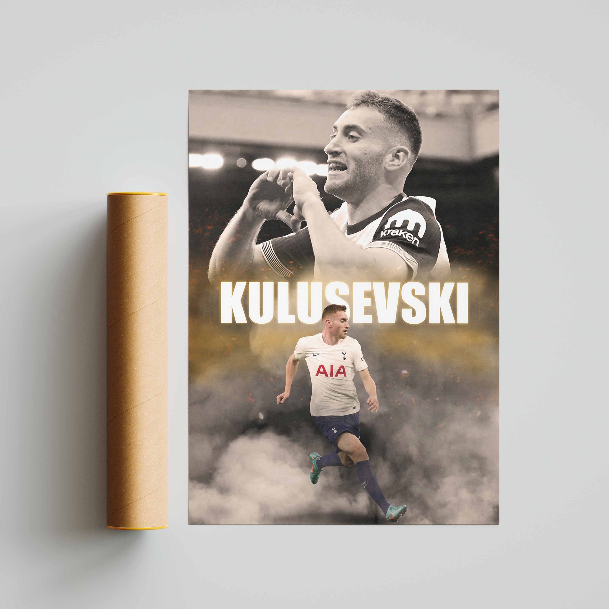 Dejan Kulusevski Tottenham Hotspur Football Poster - FootballCorner