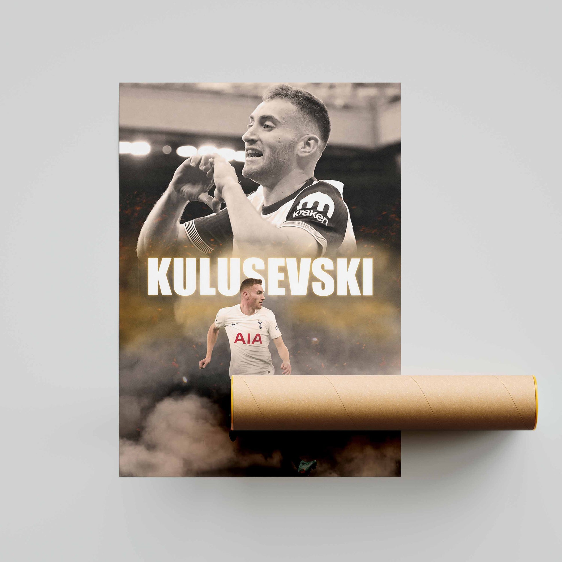 Dejan Kulusevski Tottenham Hotspur Football Poster - FootballCorner