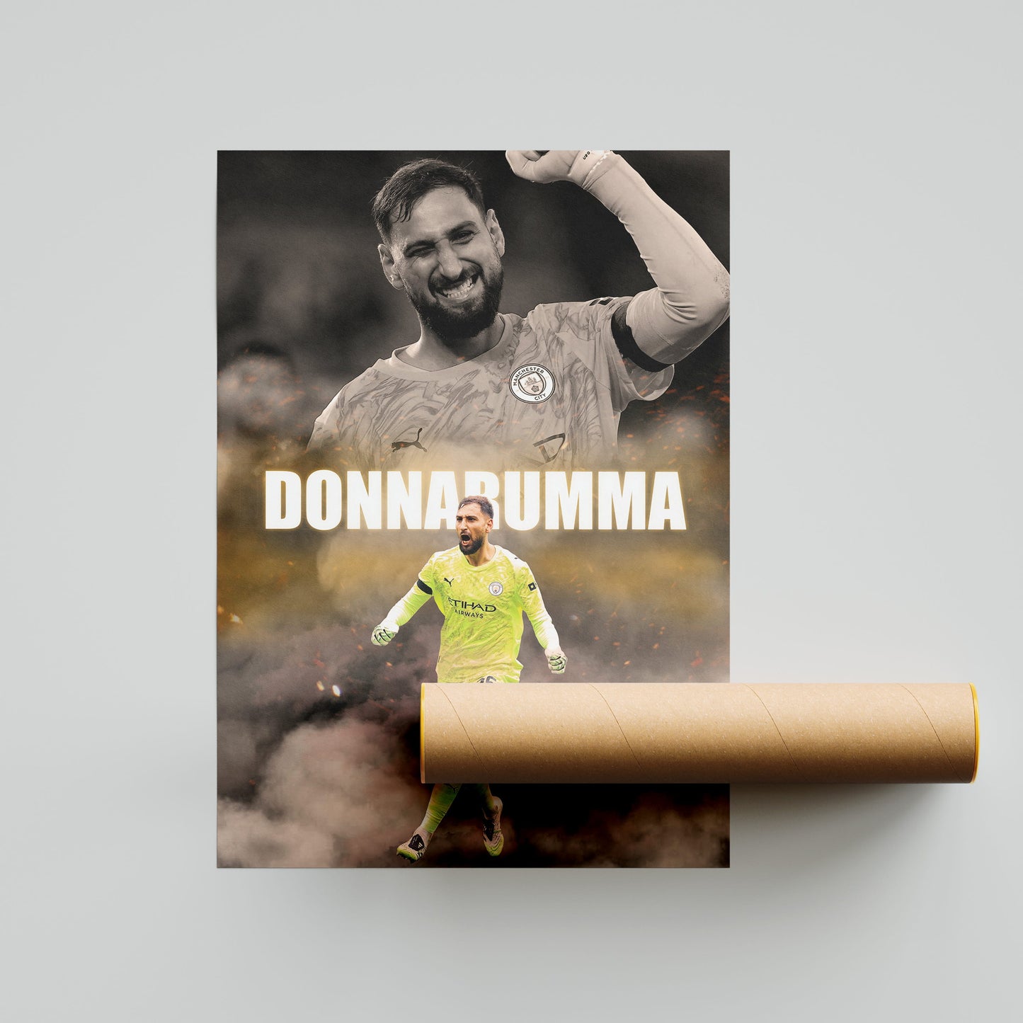 Gianluigi Donnarumma Man City Football Poster