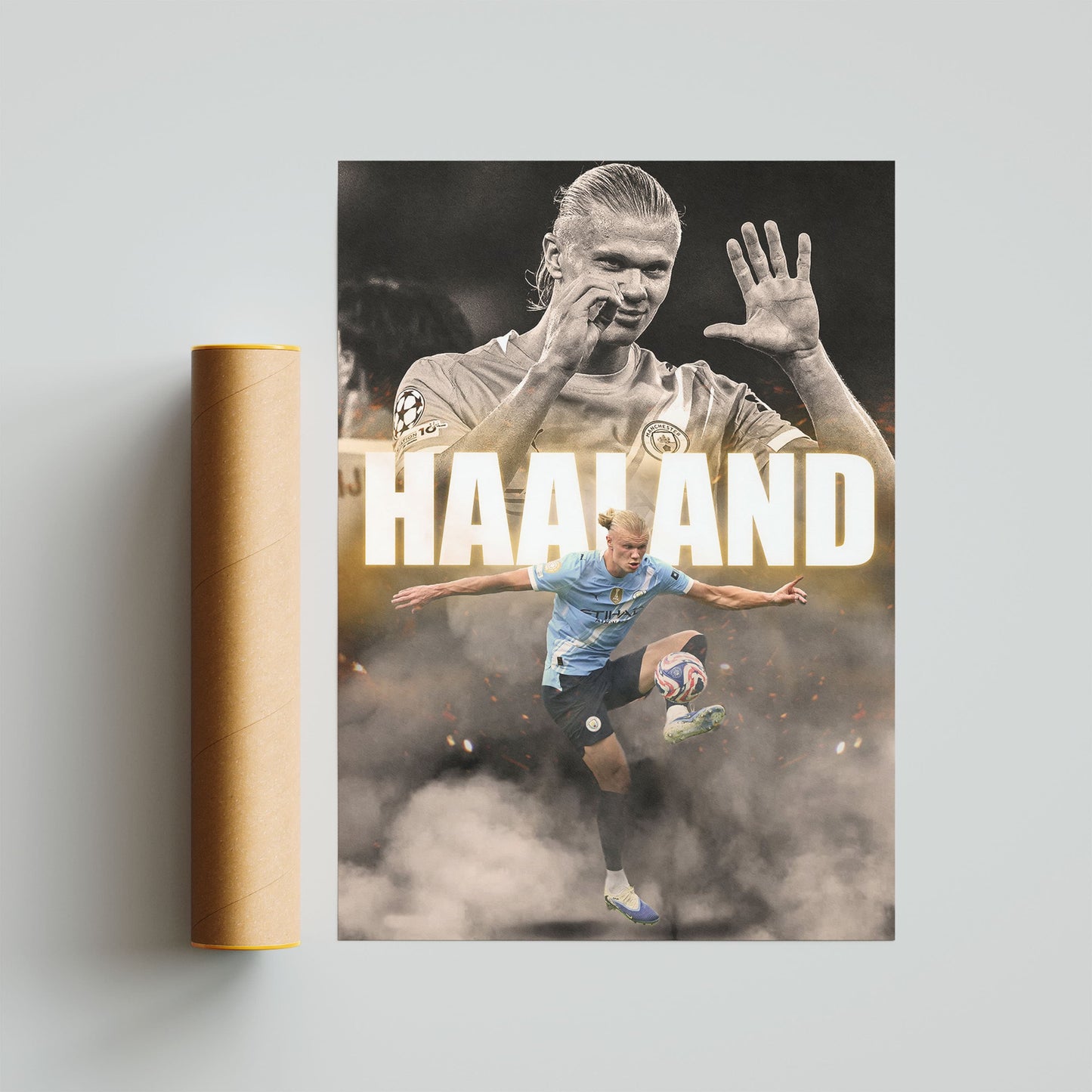 Erling Haaland Football Poster