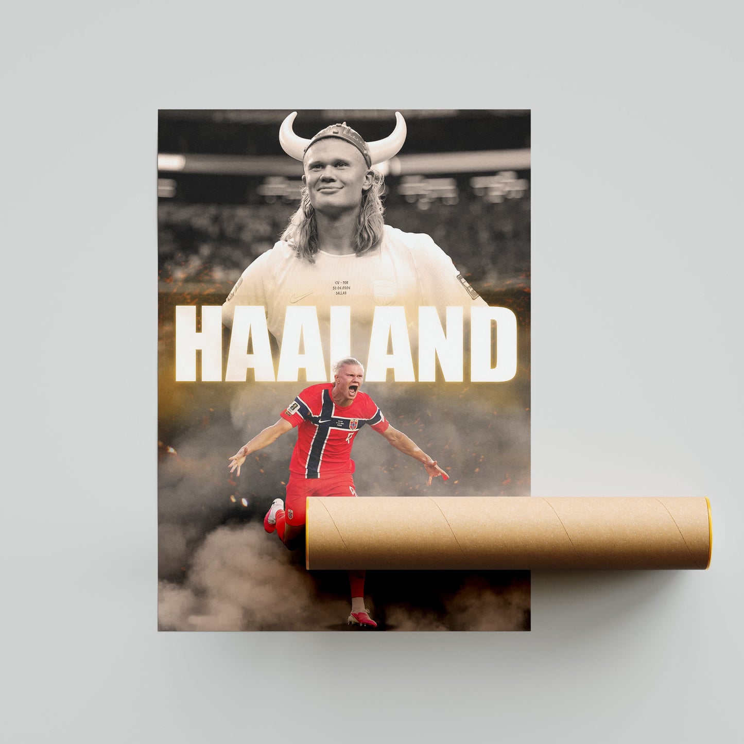 Erling Haaland Norway World Cup Poster