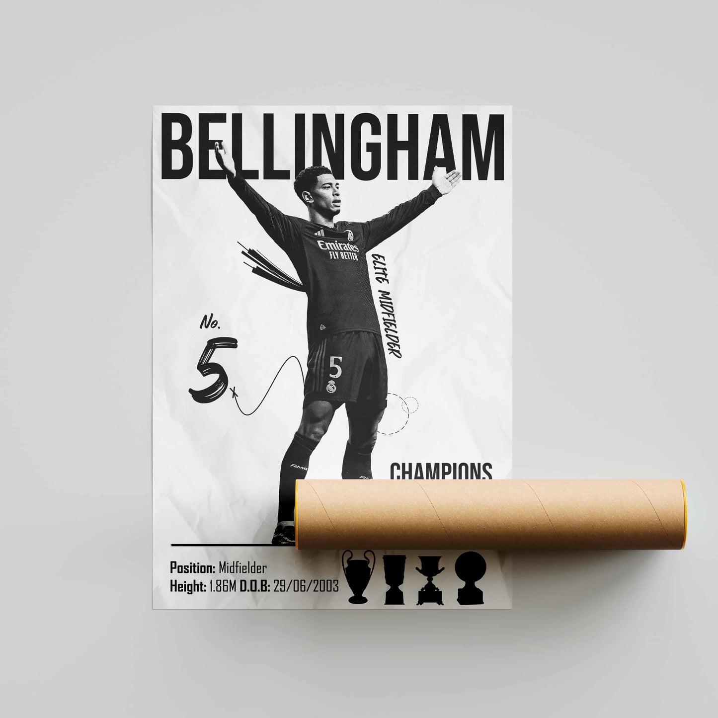 Jude Bellingham Real Madrid Football Poster - FootballCorner