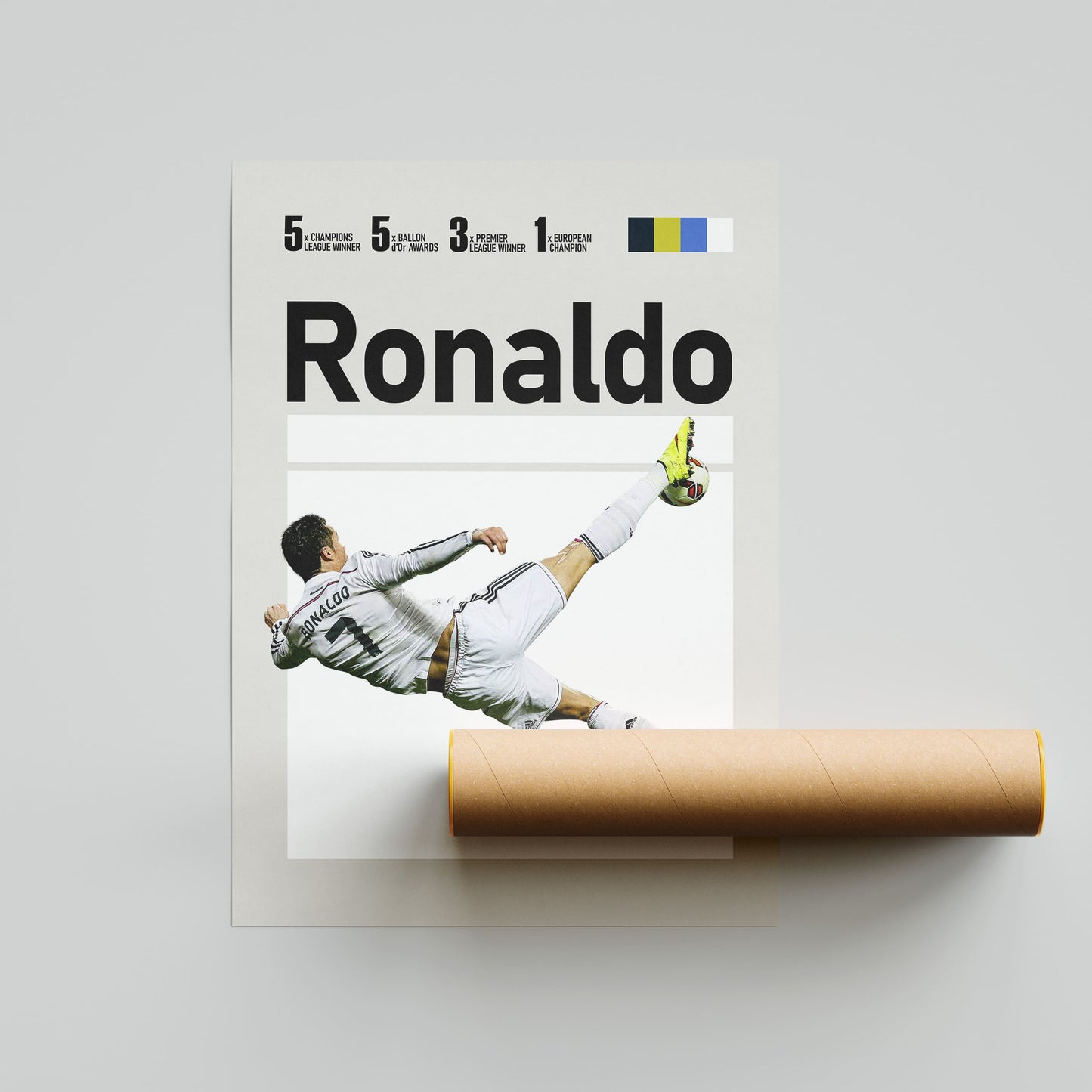 Cristiano Ronaldo Real Madrid CF Football Poster - FootballCorner