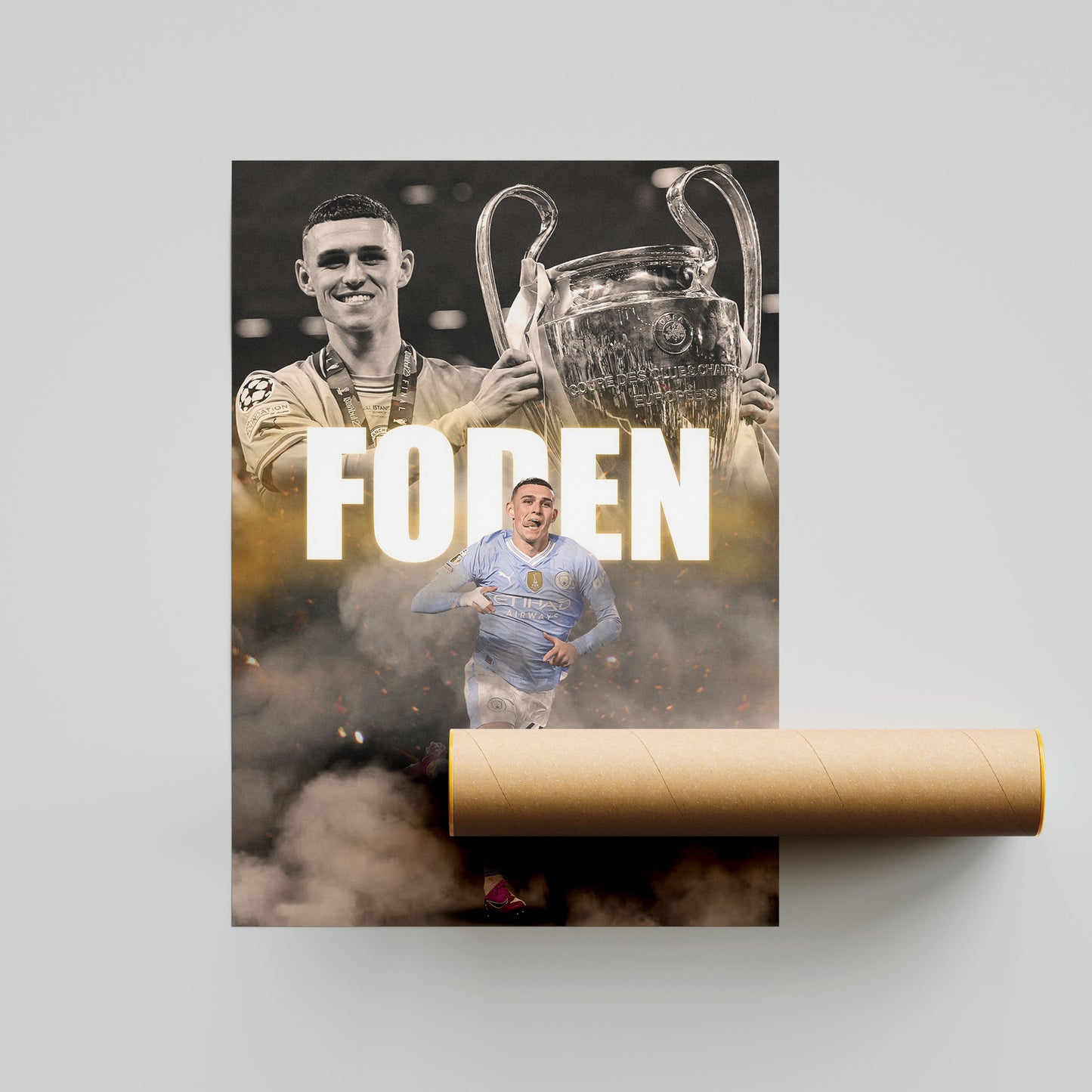 Phil Foden Football Poster - FootballCorner