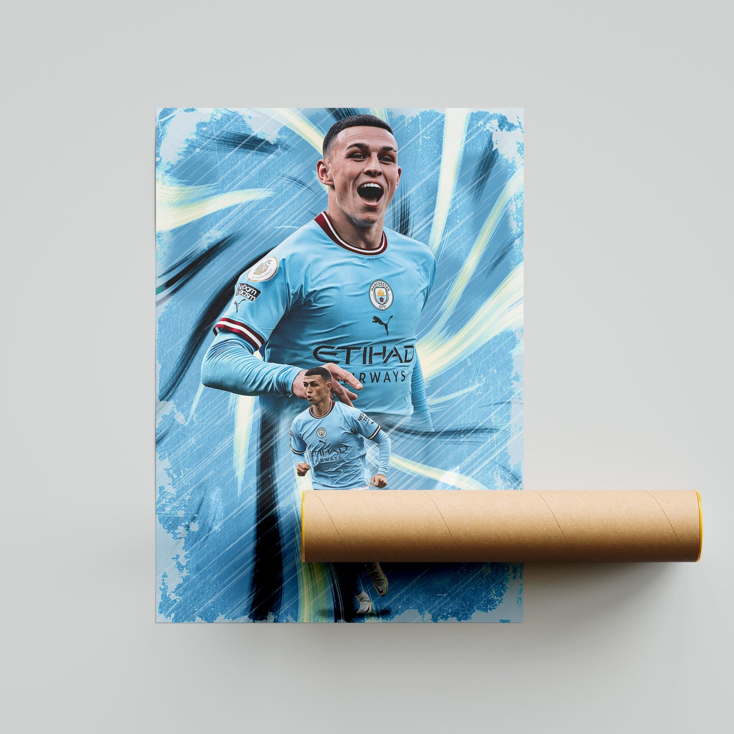 Phil Foden Man City Football Poster - FootballCorner