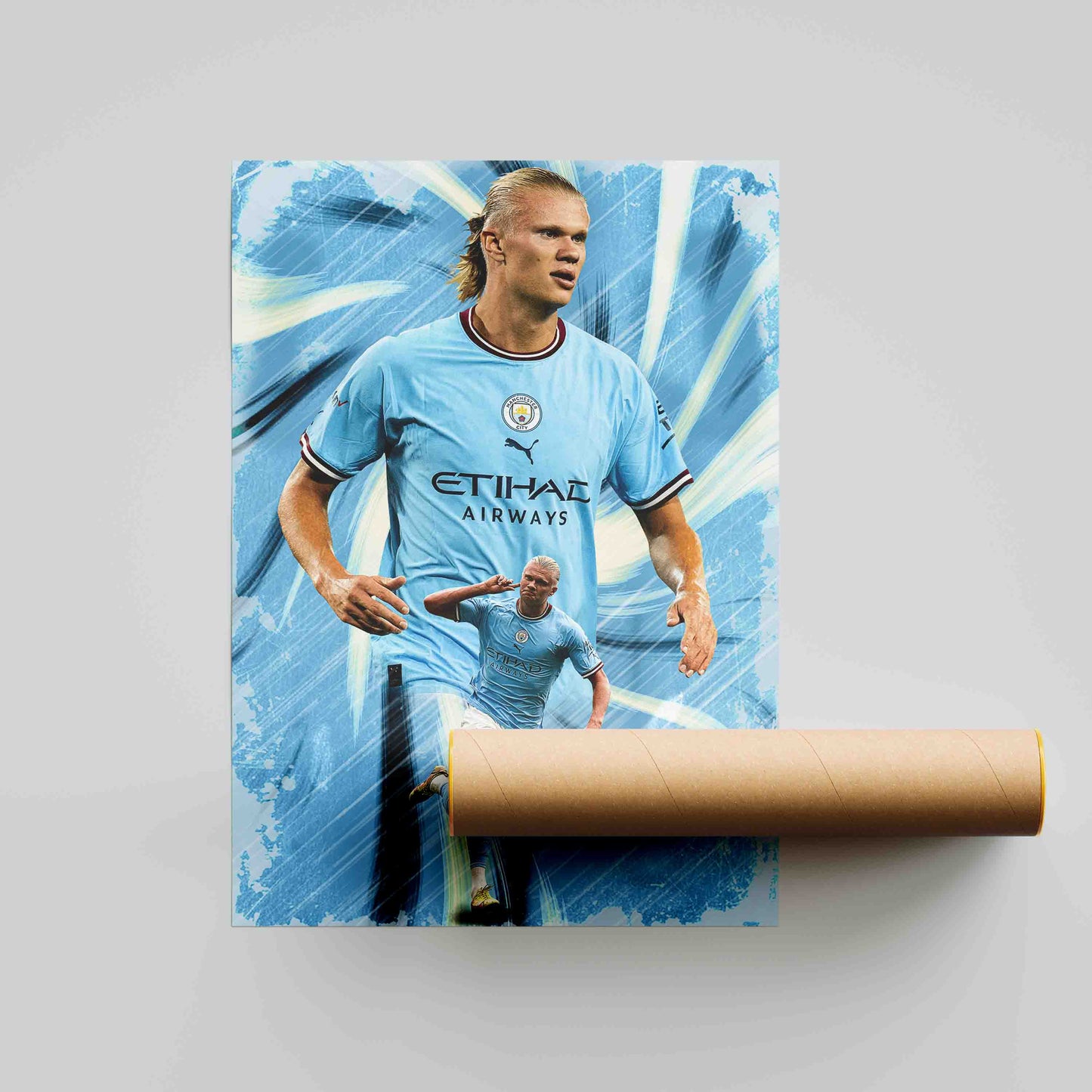 Erling Haaland Man City Football Poster - FootballCorner