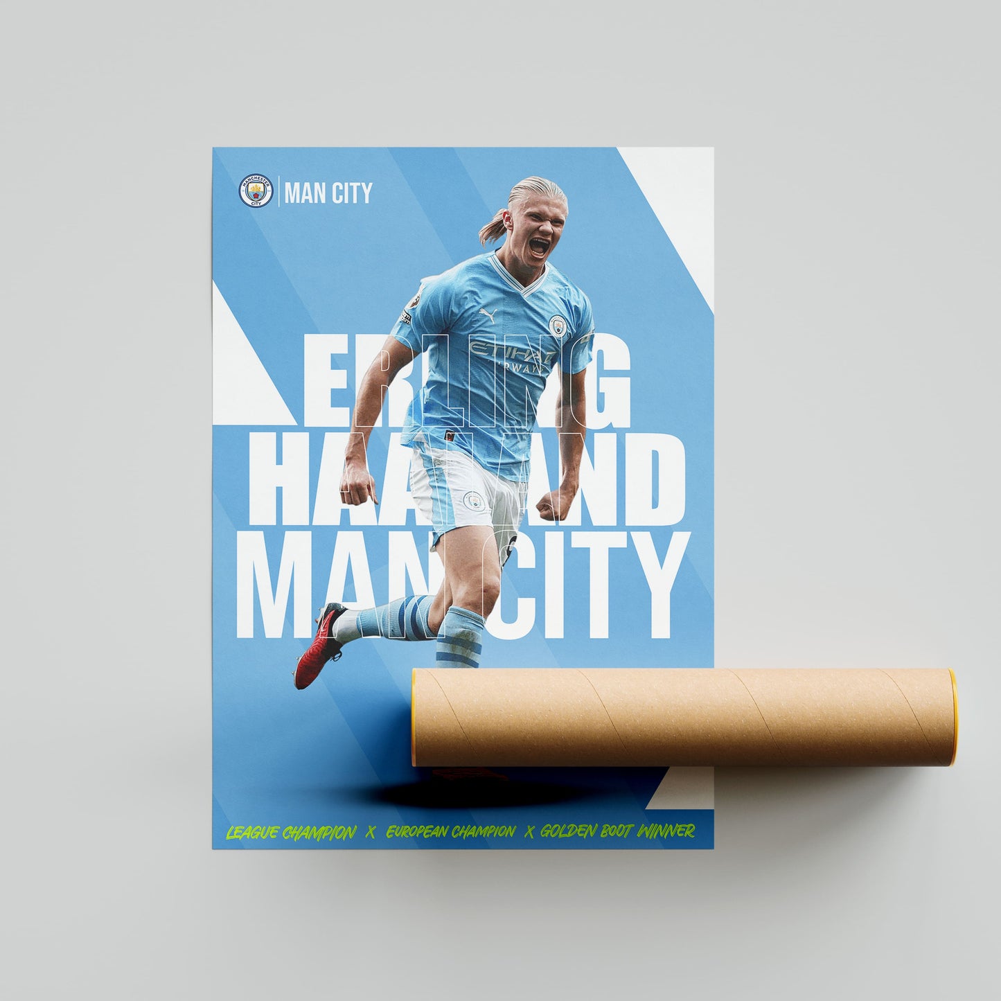 Erling Haaland Manchester City Football Poster - FootballCorner