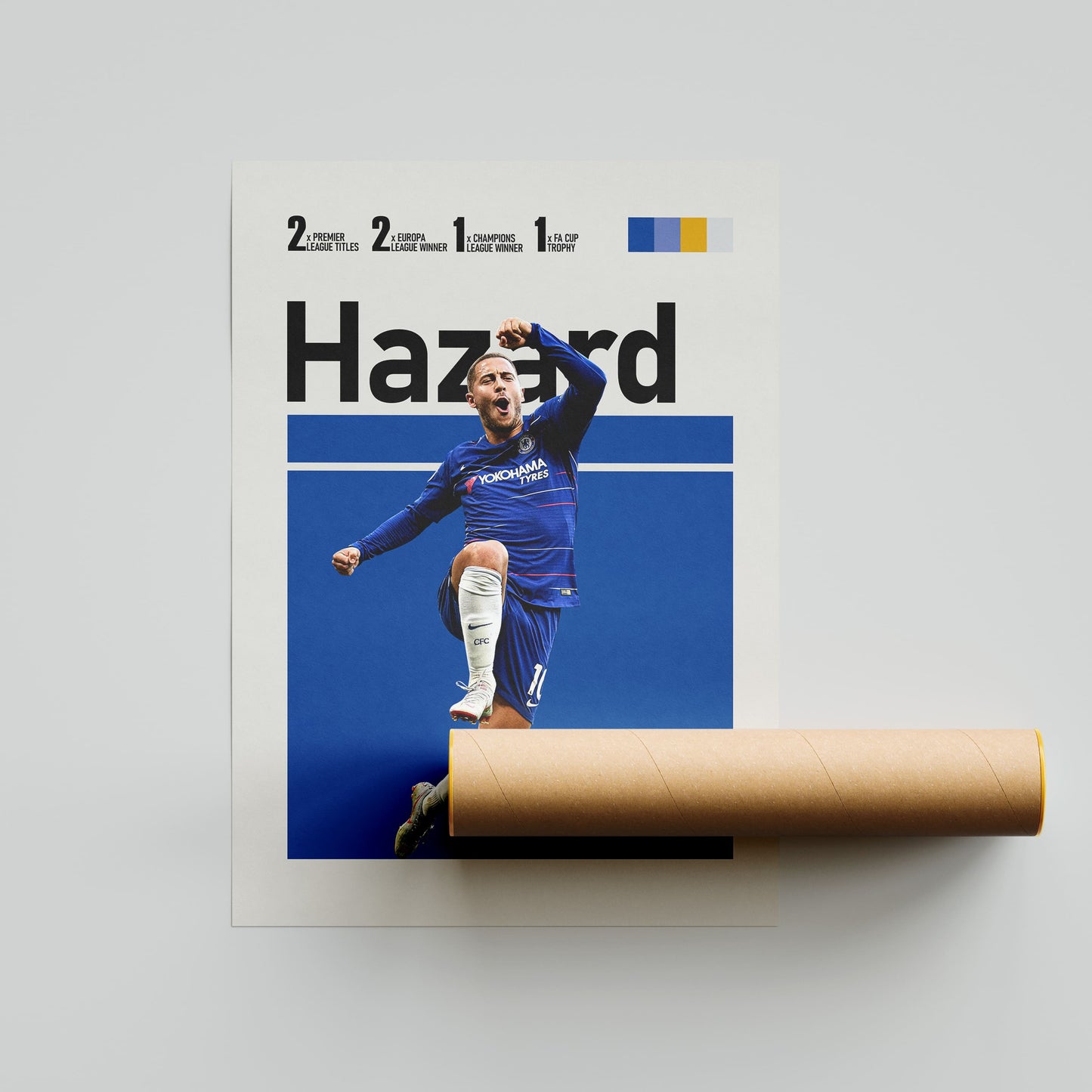 Eden Hazard Chelsea FC Football Poster - FootballCorner