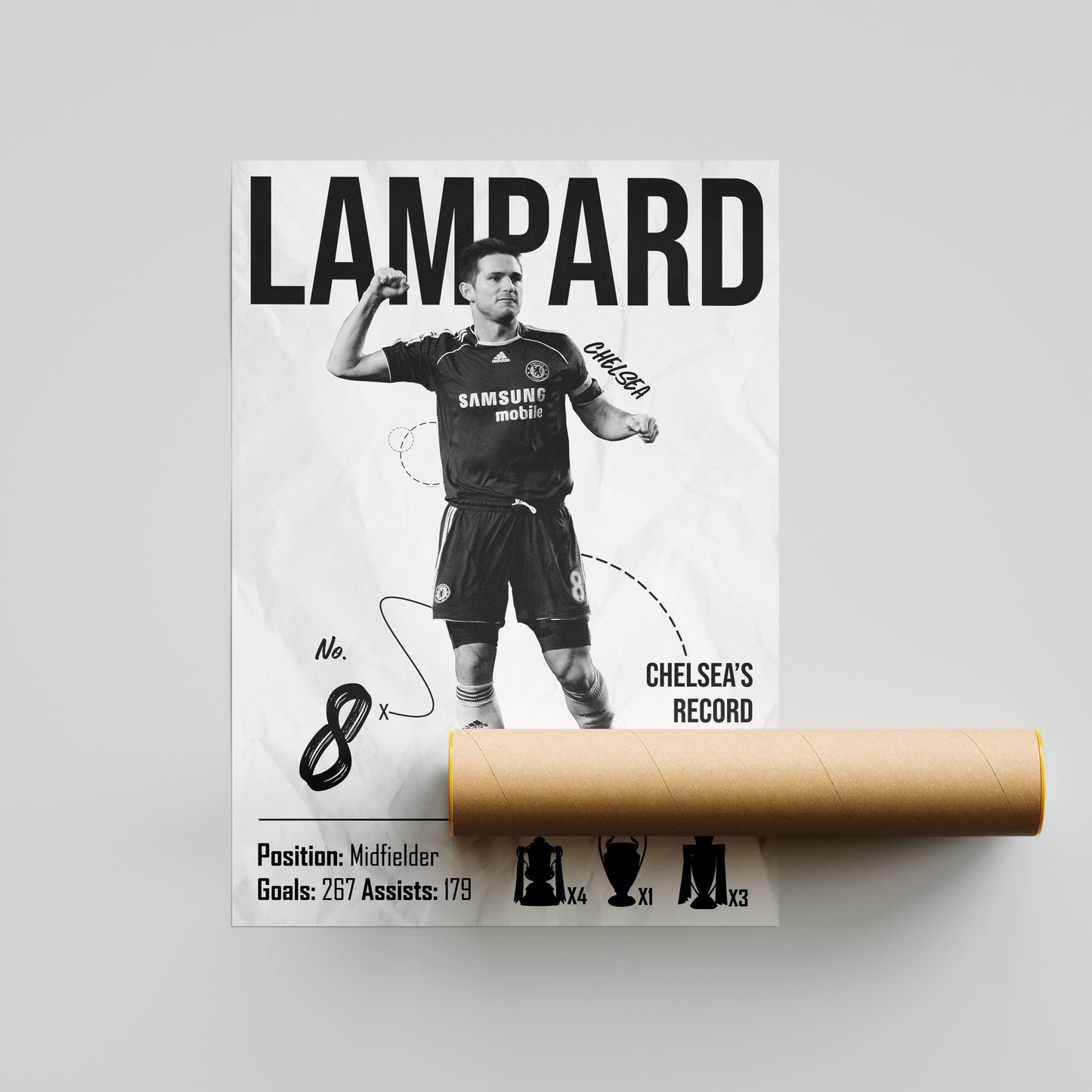 Frank Lampard Chelsea FC Football Poster - FootballCorner