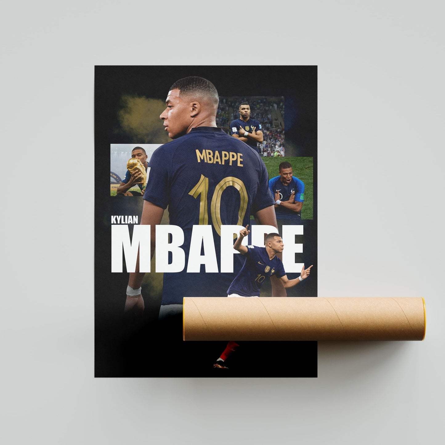 Kylian Mbappe France Football Poster - FootballCorner