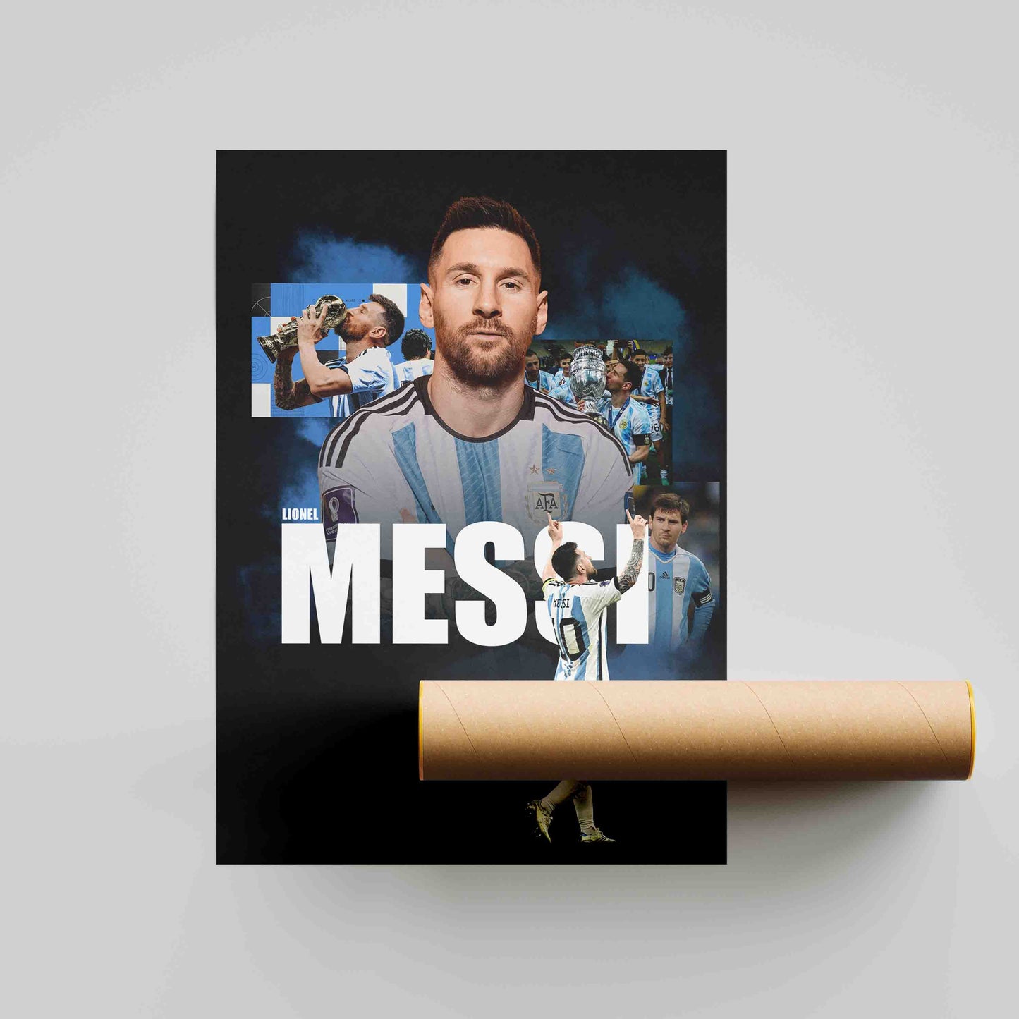 Lionel Messi Argentina Football Poster - FootballCorner