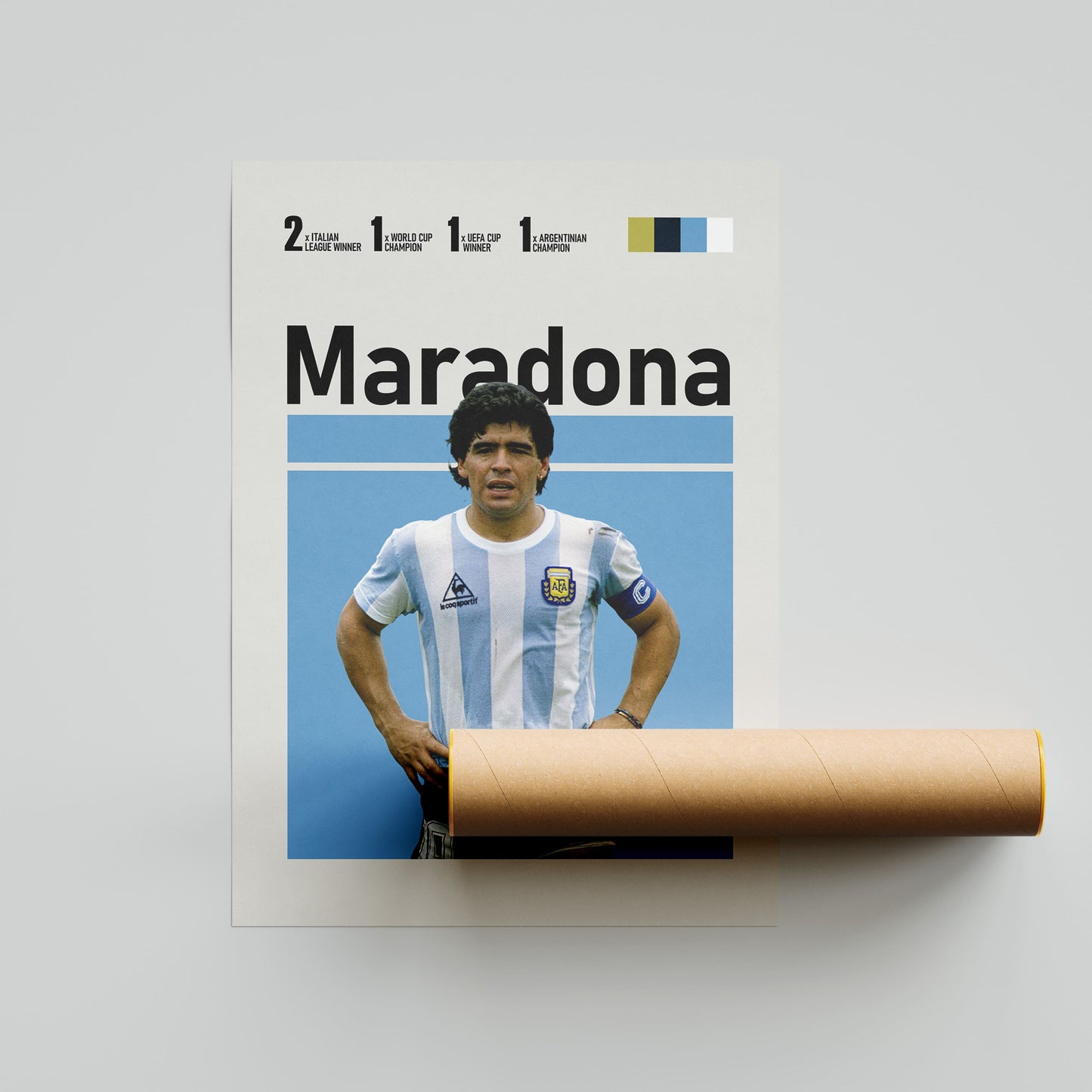 Diego Maradona Argentina Football Poster - FootballCorner