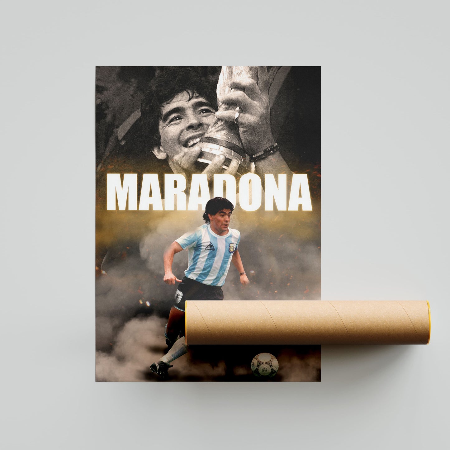 Diego Maradona Football Poster - FootballCorner