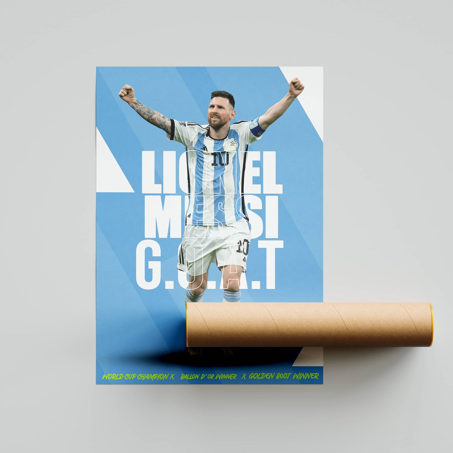 Lionel Messi World Cup Football Poster - FootballCorner
