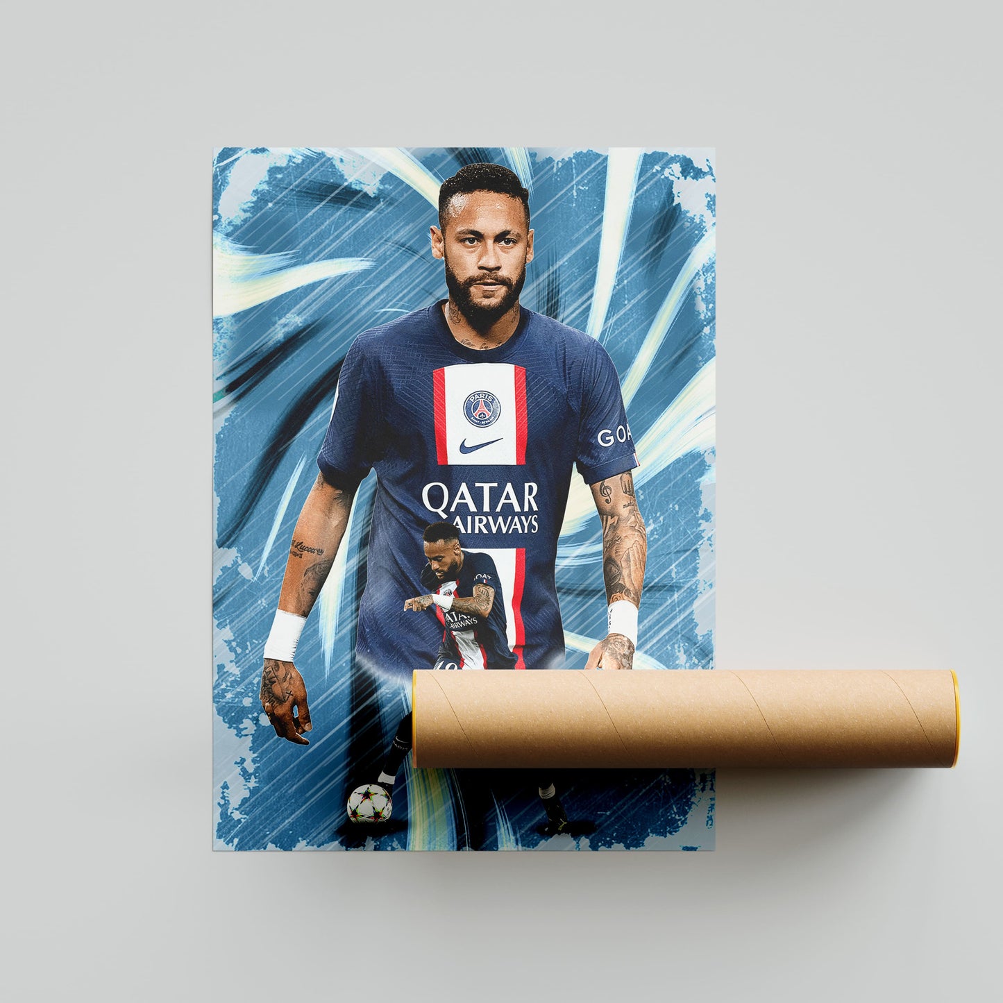 Neymar Jr PSG Football Poster - FootballCorner