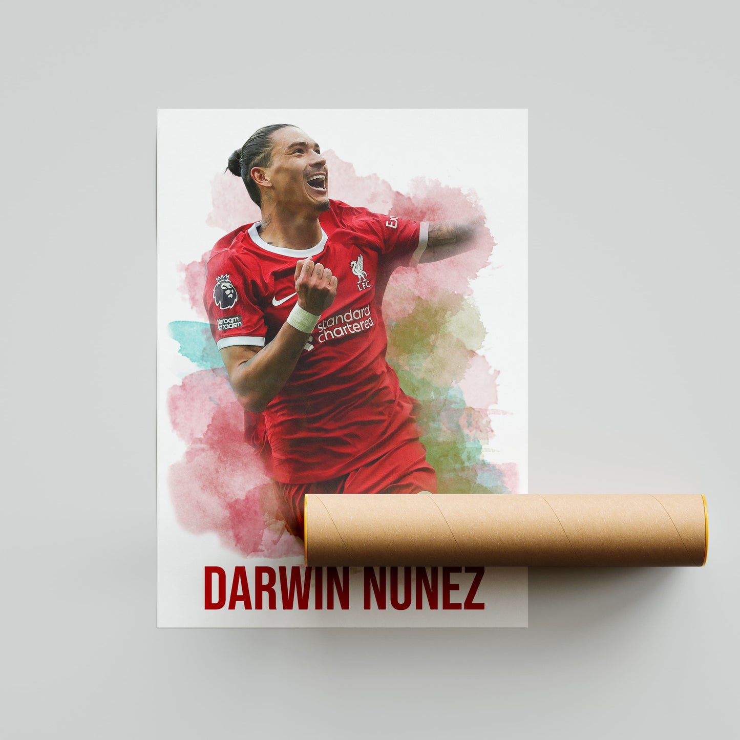 Darwin Nunez Liverpool Football Poster - FootballCorner
