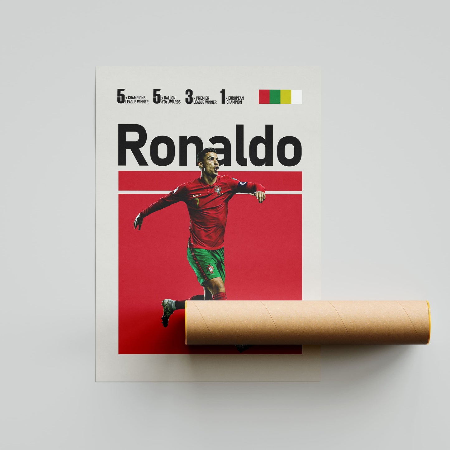 Cristiano Ronaldo Portugal Football Poster - FootballCorner