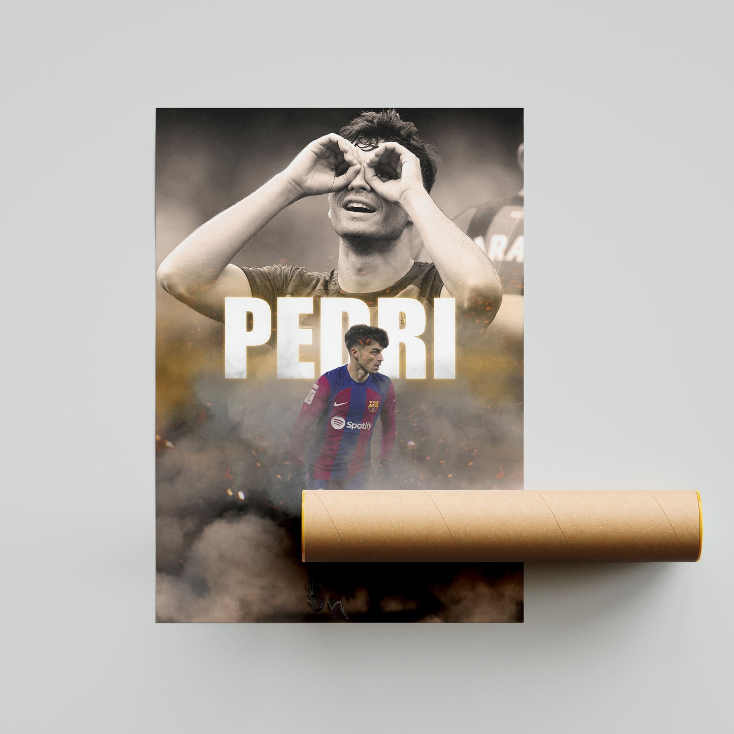 Pedri Barcelona Football Poster - FootballCorner