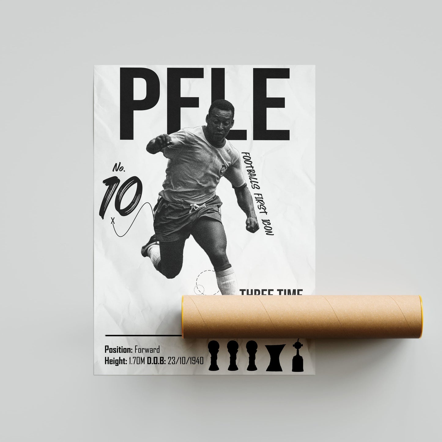 Pele Brazil Football Poster - FootballCorner