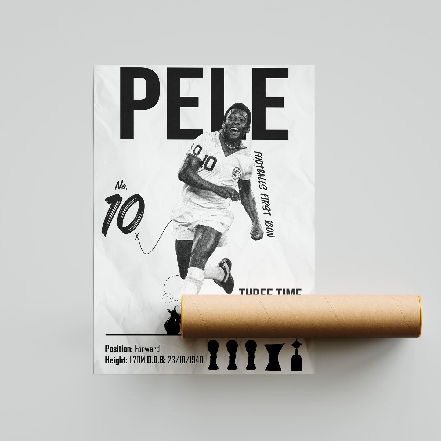 Pele Brazil Football Poster - FootballCorner