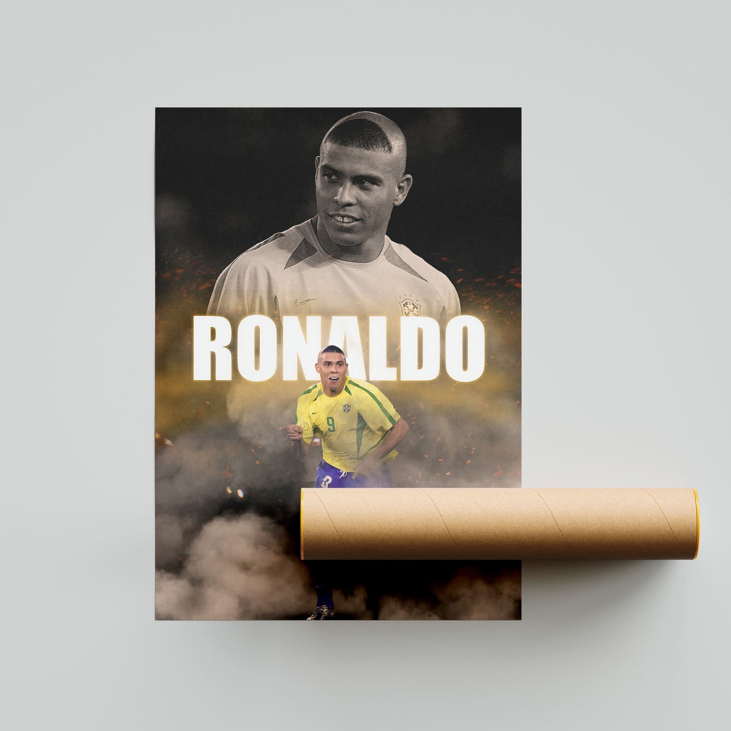 Ronaldo Brazil Football Poster - FootballCorner