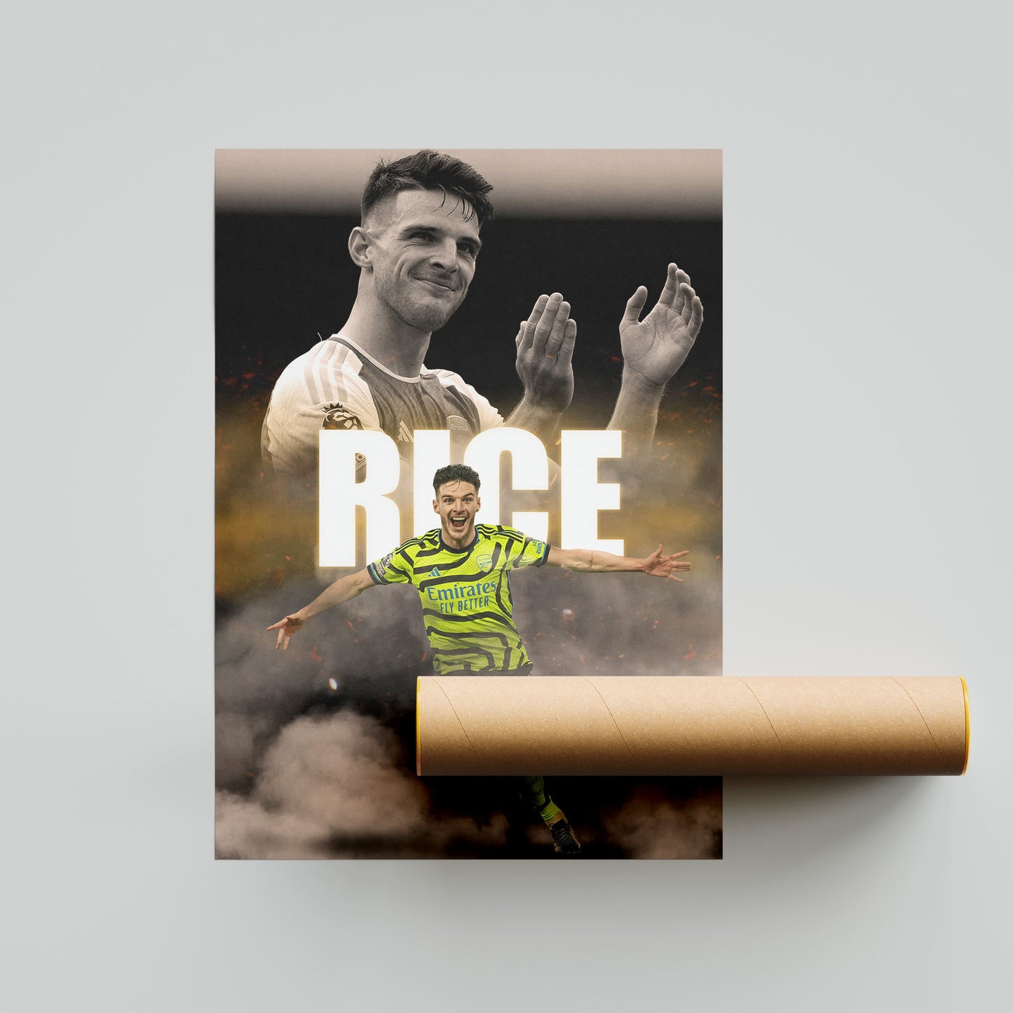 Declan Rice Arsenal Football Poster - FootballCorner