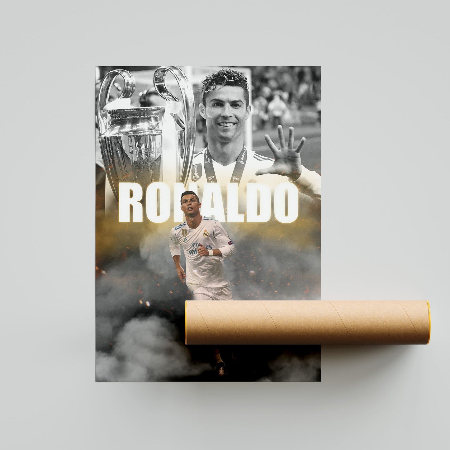 Cristiano Ronaldo Real Madrid Football Poster - FootballCorner
