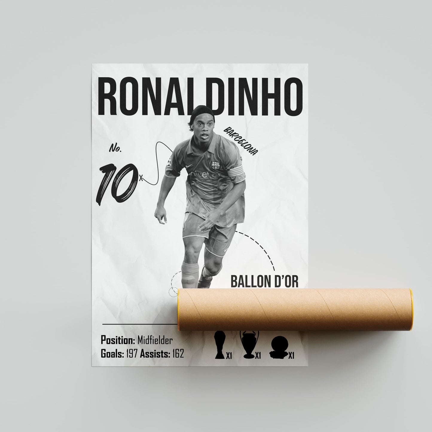 Ronaldinho Football Poster - FootballCorner