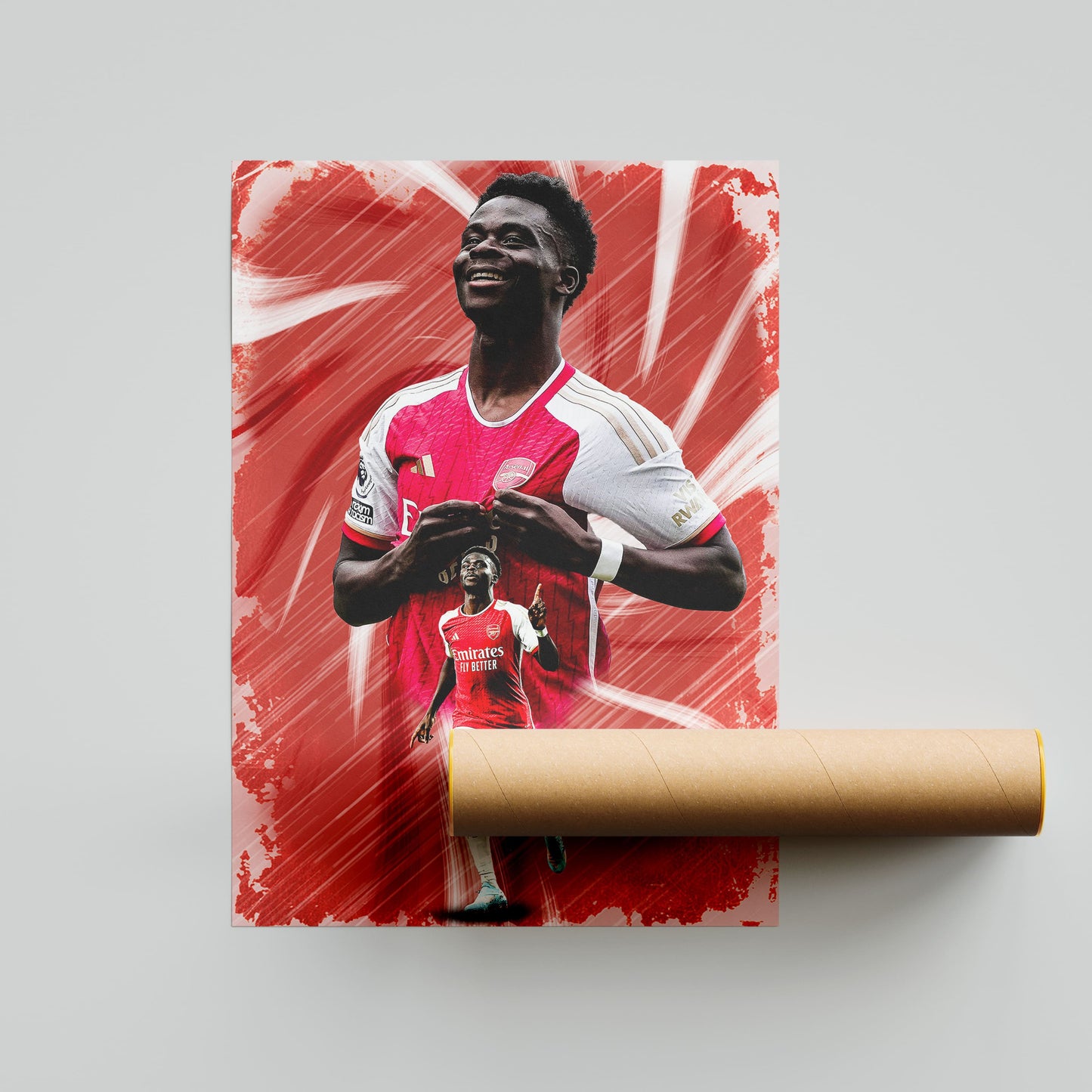 Bukayo Saka Arsenal Football Poster - FootballCorner