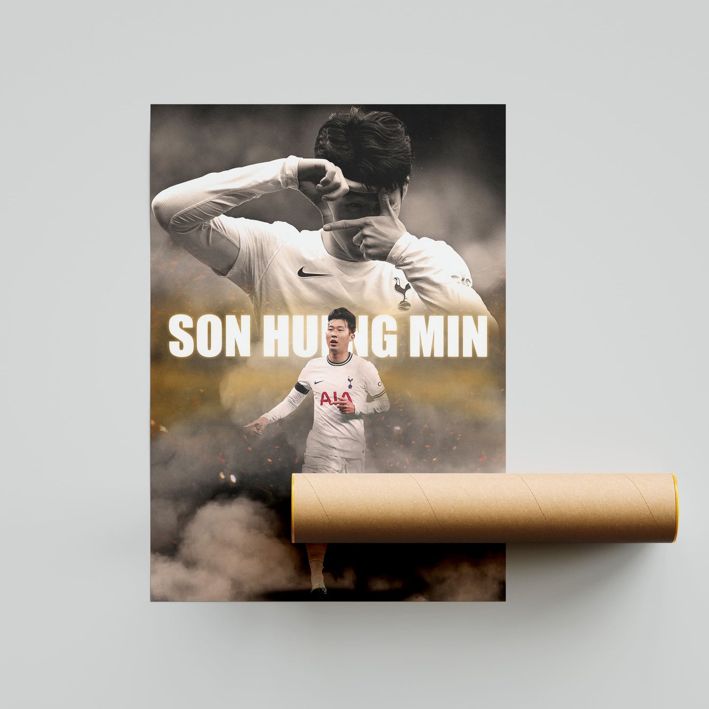 Son Heung-min Spurs Football Poster - FootballCorner