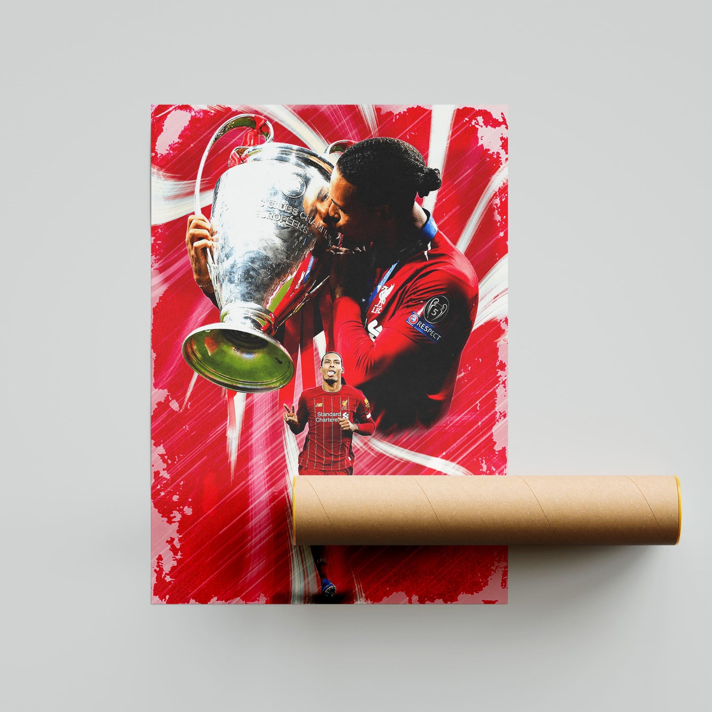 Virgil van Dijk Liverpool Football Poster - FootballCorner