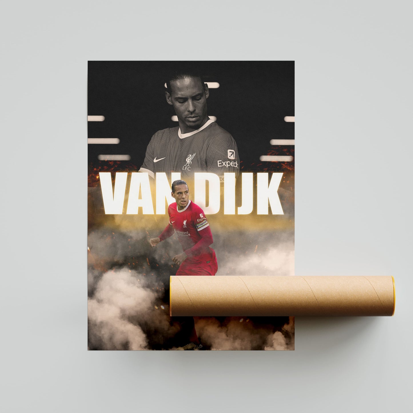 Van Dijk Liverpool Football Poster - FootballCorner