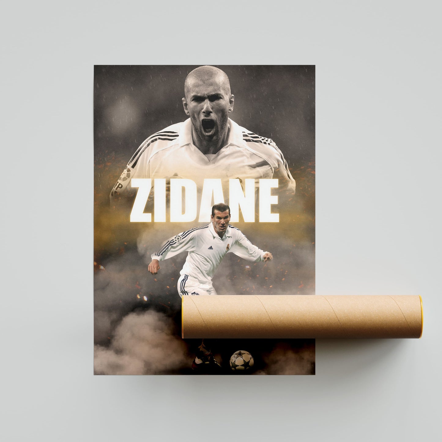 Zinedine Zidane Real Madrid Football Poster - FootballCorner