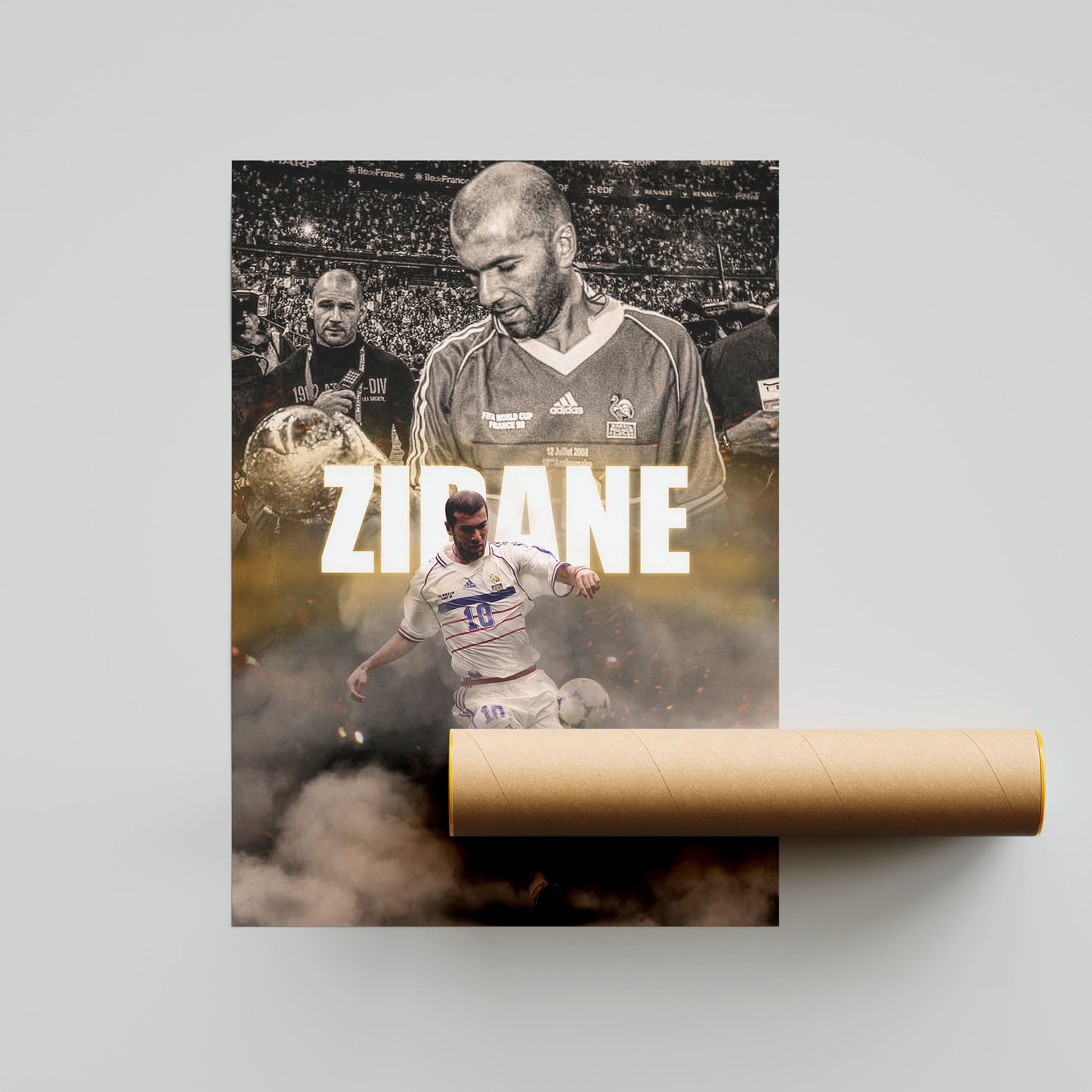 Zinedine Zidane France Football Poster - FootballCorner