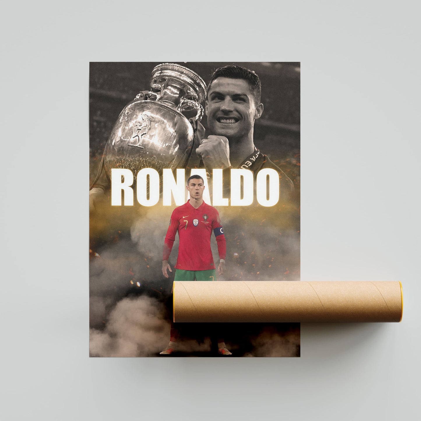 Cristiano Ronaldo Football Poster - FootballCorner