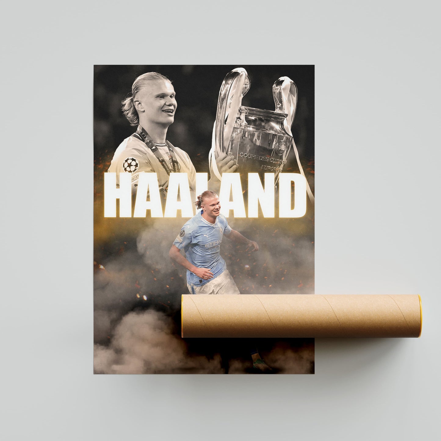 Erling Haaland Manchester City FC Football Poster - FootballCorner