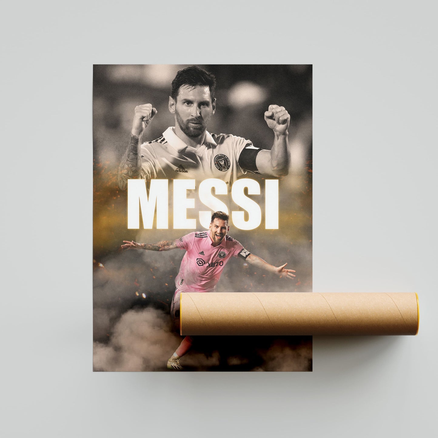 Lionel Messi Inter Miami Football Poster - FootballCorner