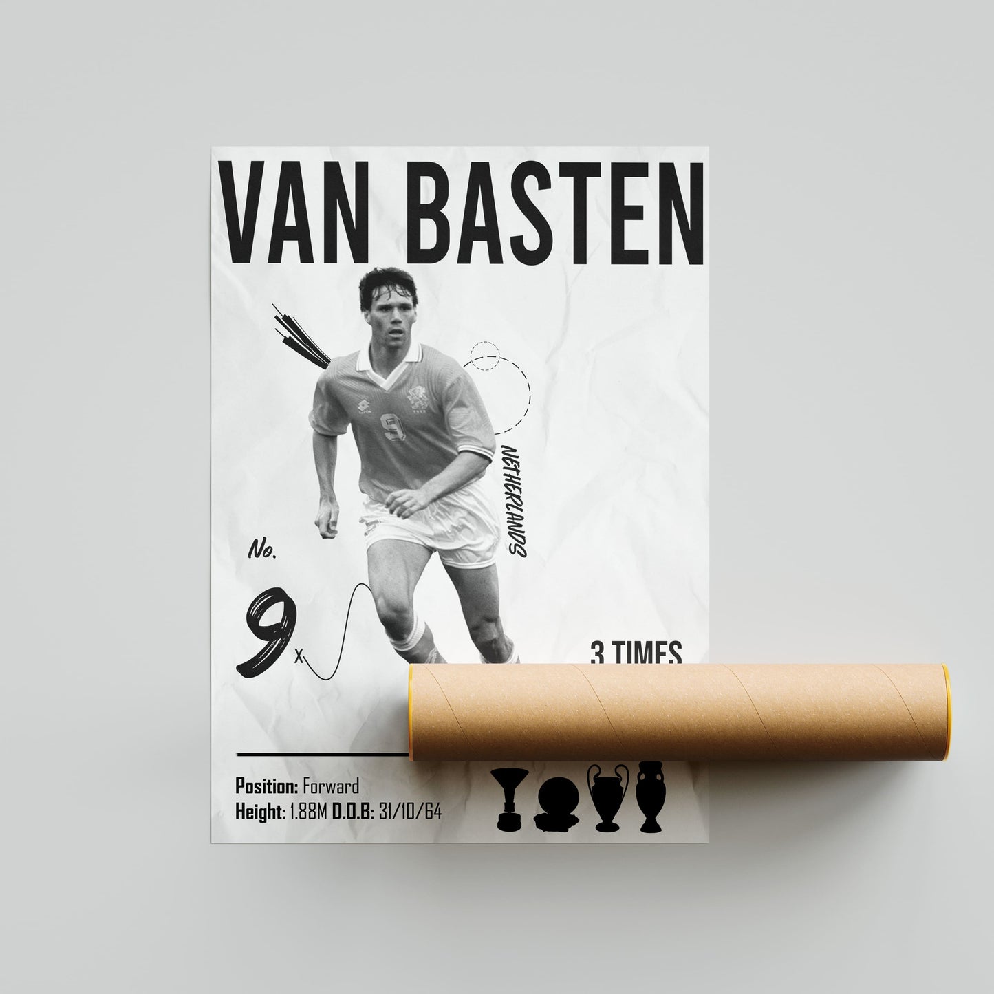 Marco van Basten Football Poster - FootballCorner