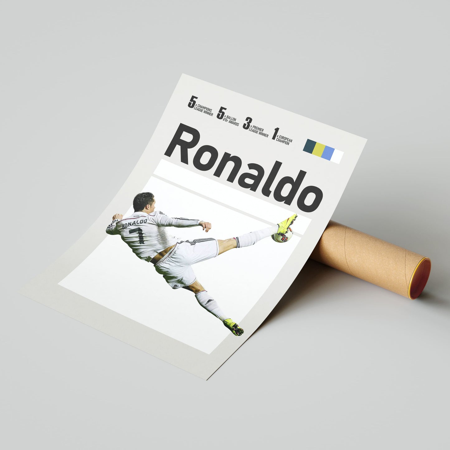 Cristiano Ronaldo Real Madrid CF Football Poster - FootballCorner