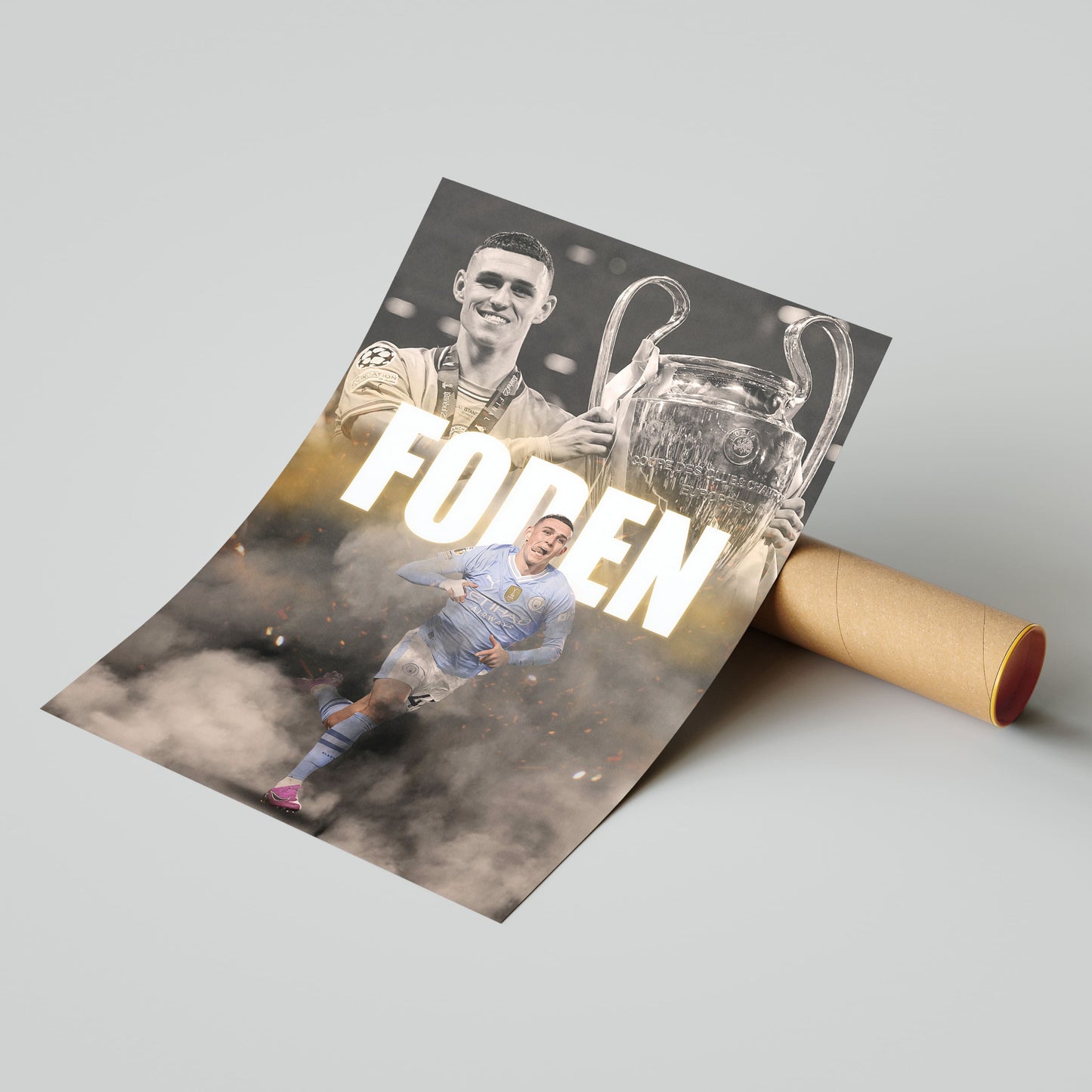 Phil Foden Football Poster - FootballCorner