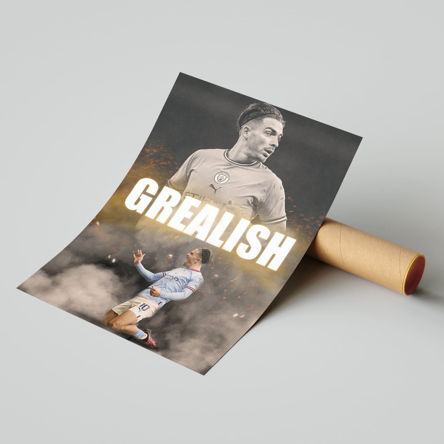 Jack Grealish Man City Football Poster - FootballCorner